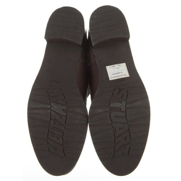 Stuart Weitzman Women’s Brown Slam Dunk Low Shaft Leather Moto Boots‎ Sz 6 $485 - Picture 5 of 5